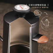台灣 DRIVER 合理雙層保溫手沖壺 400ml （組合優惠 | 台灣製 | 連溫度計 | 食品級不鏽鋼 | 雙層隔熱 | 現貨 | 行貨 | 無手把設計 | 易控水 | 授權經銷商）