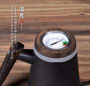 台灣河野流感溫手沖壺600ml - 連壺蓋溫度計