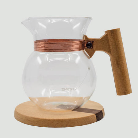 台灣 Smart.Z EMBRACE 咖啡壺 - 紅銅、拼木及玻璃組合成的咖啡分享壺