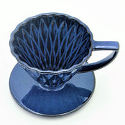 客器客氣 - 湛放藍切子陶瓷濾杯