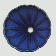 台灣 客器客氣 - 湛放藍花形長肋陶瓷濾杯（無把）
